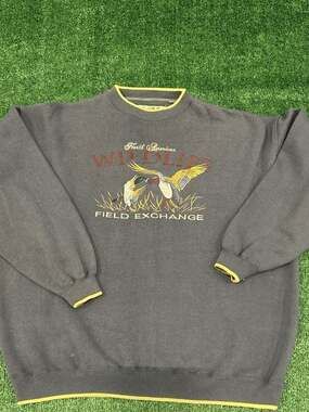 Vintage 90s North American Wildlife Field Exchange Embroidered Duck Sweatshirt X